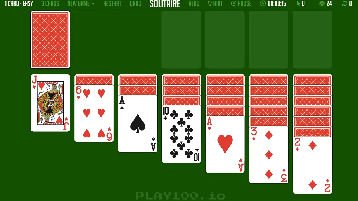 Solitaire Starting Solitaire - Play Free Classic Klondike Online | Solitaire100